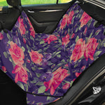 Rose Pansy Floral Flower Pattern Print Pet Car Back Seat Cover