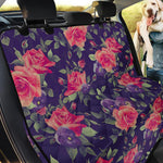 Rose Pansy Floral Flower Pattern Print Pet Car Back Seat Cover