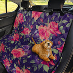 Rose Pansy Floral Flower Pattern Print Pet Car Back Seat Cover