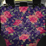 Rose Pansy Floral Flower Pattern Print Pet Car Back Seat Cover