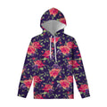 Rose Pansy Floral Flower Pattern Print Pullover Hoodie