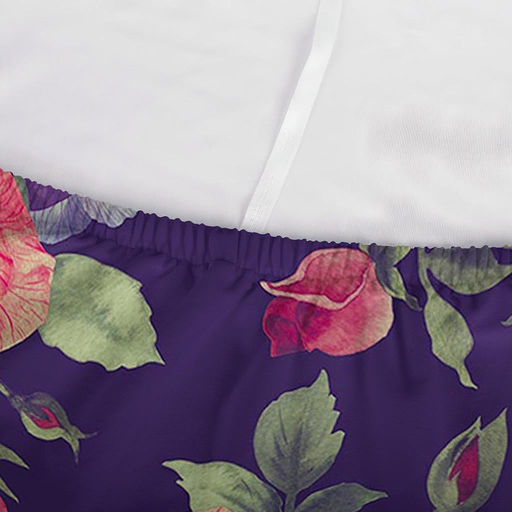 Rose Pansy Floral Flower Pattern Print Sofa Cover
