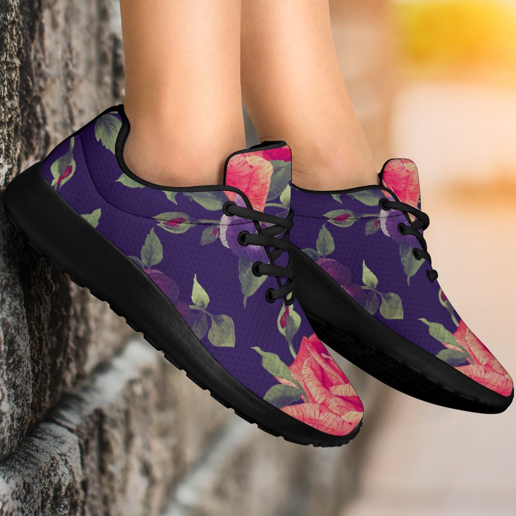 Rose Pansy Floral Flower Pattern Print Sport Shoes GearFrost