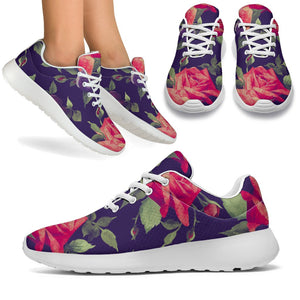 Rose Pansy Floral Flower Pattern Print Sport Shoes GearFrost