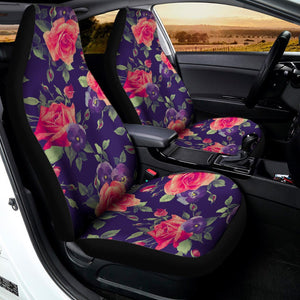 Rose Pansy Floral Flower Pattern Print Universal Fit Car Seat Covers