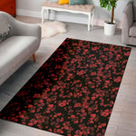Rose Petals Pattern Print Area Rug