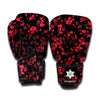 Rose Petals Pattern Print Boxing Gloves