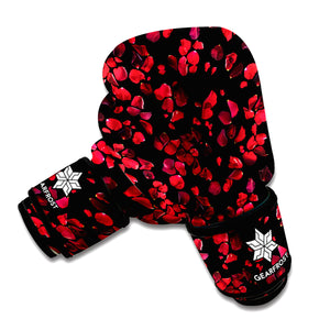 Rose Petals Pattern Print Boxing Gloves