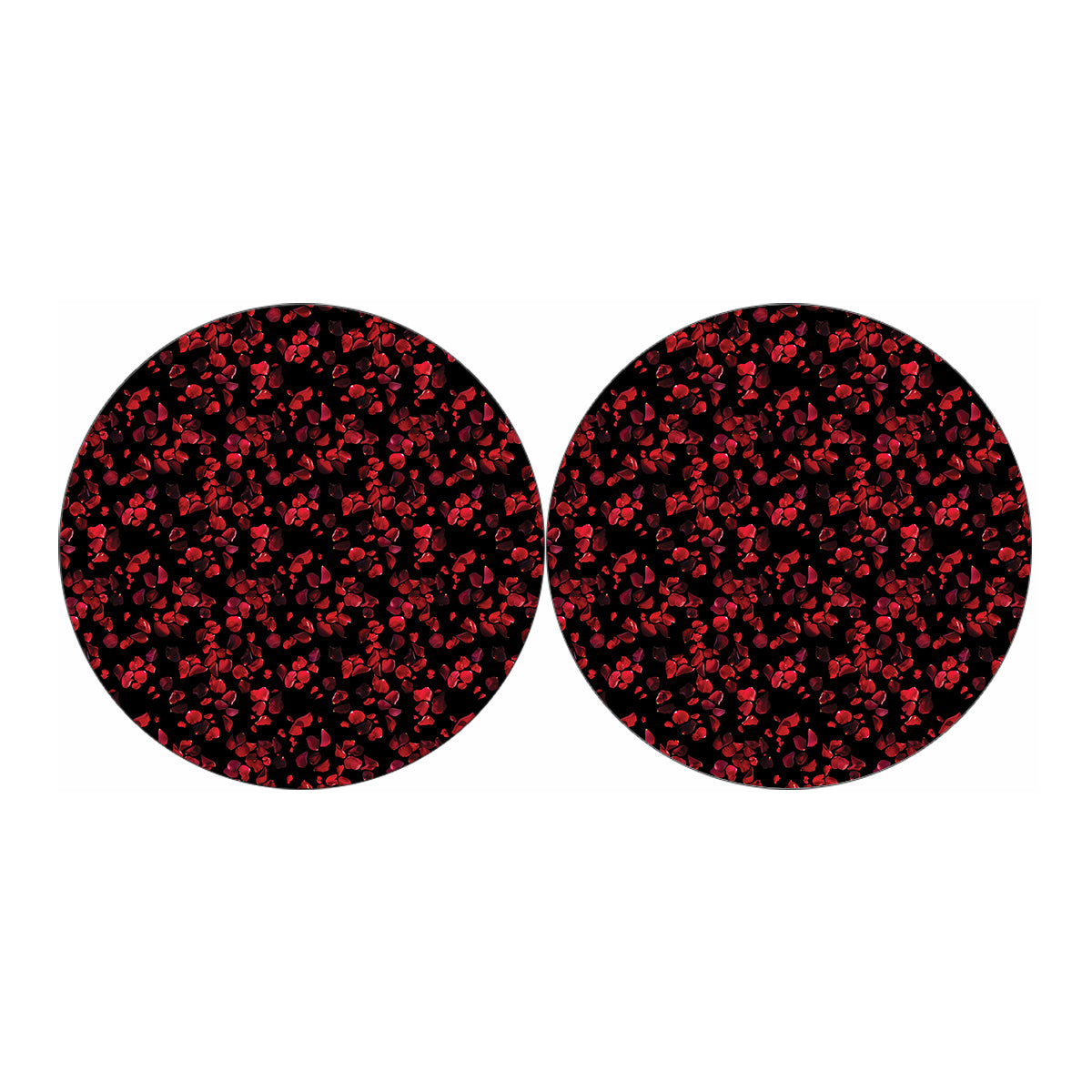 Rose Petals Pattern Print Car Coasters