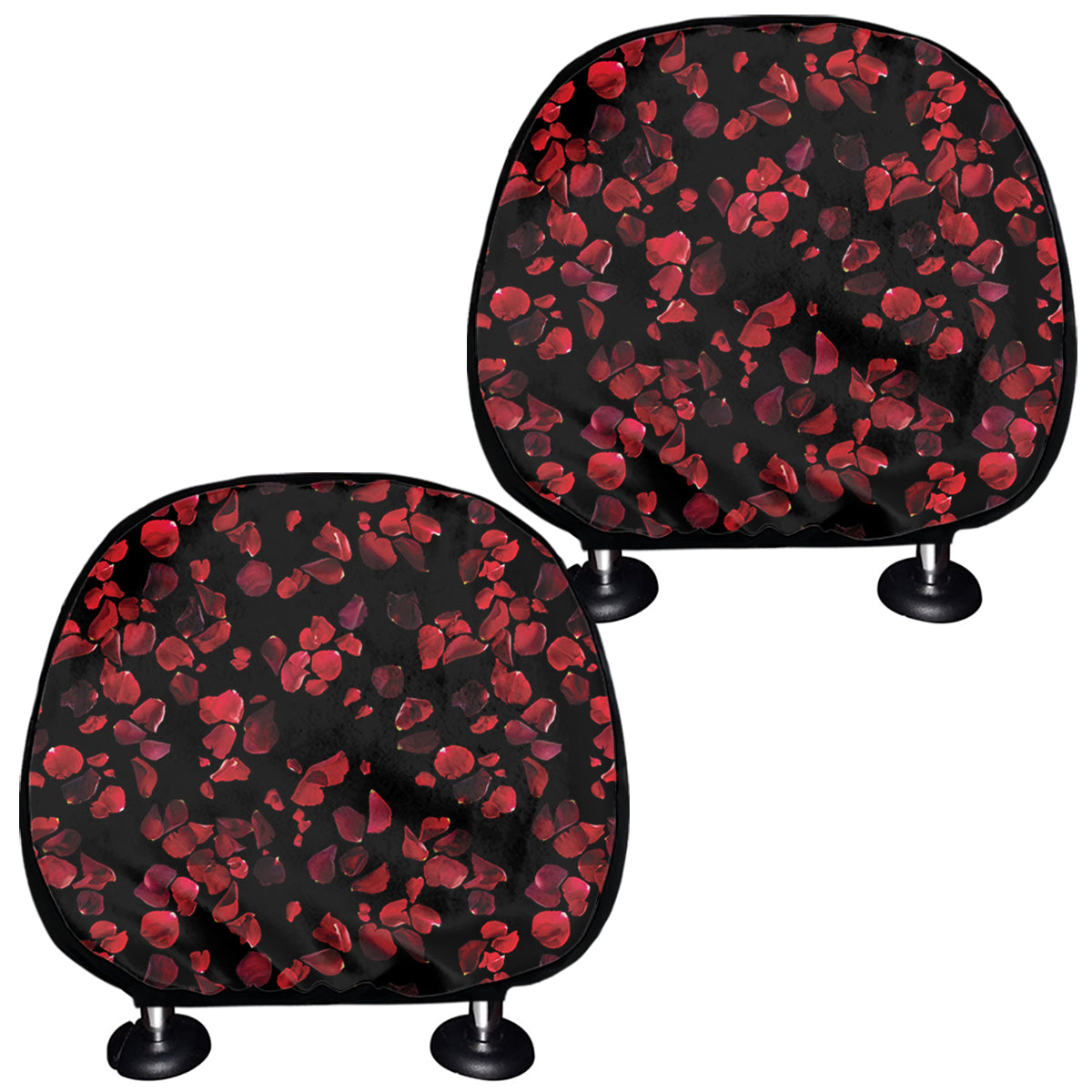 Rose Petals Pattern Print Car Headrest Covers