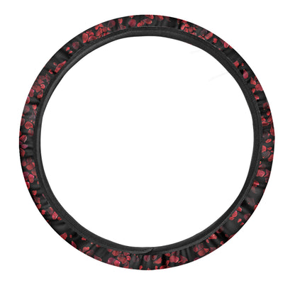 Rose Petals Pattern Print Car Steering Wheel Cover