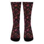 Rose Petals Pattern Print Crew Socks