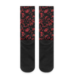 Rose Petals Pattern Print Crew Socks