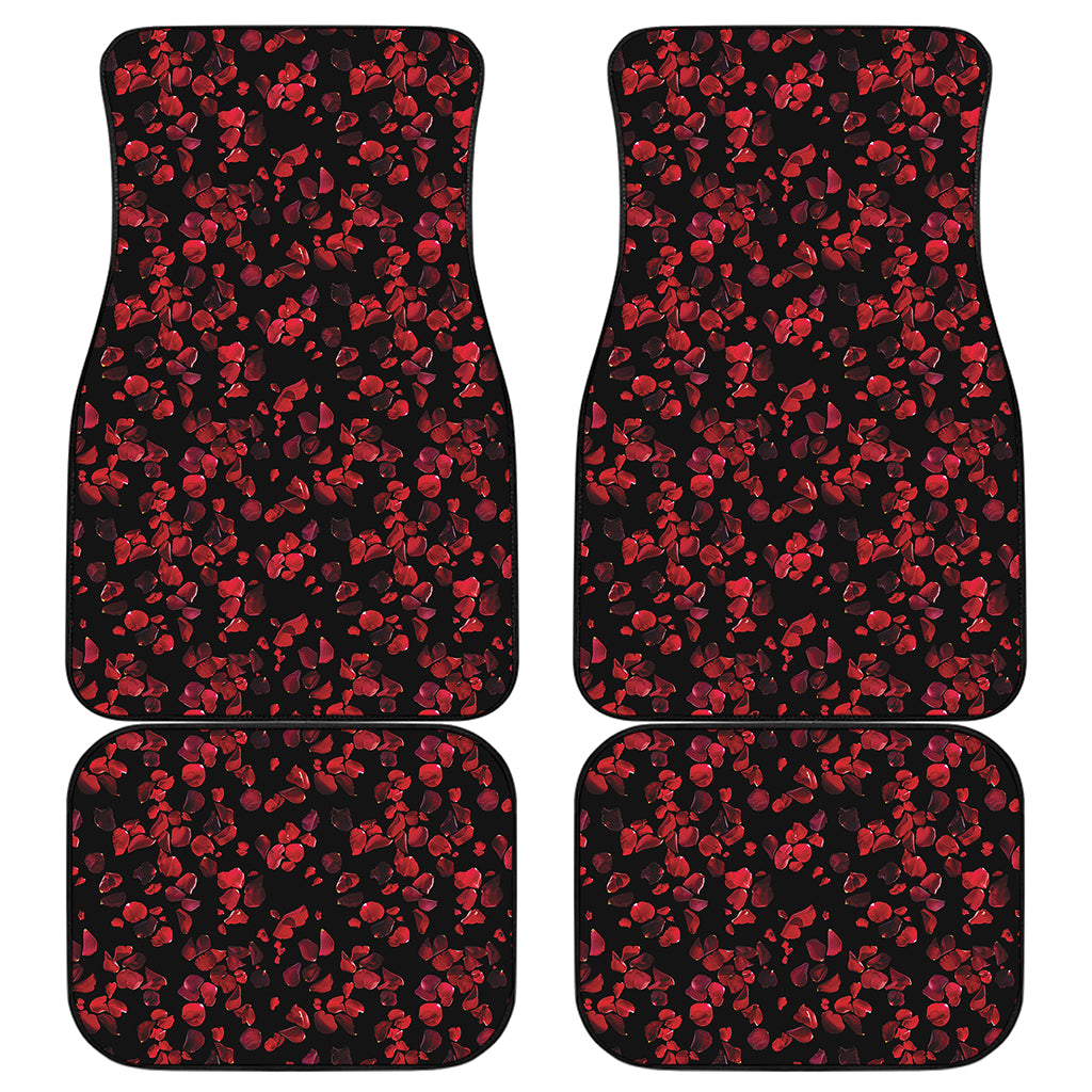 Rose Petals Pattern Print Front and Back Car Floor Mats