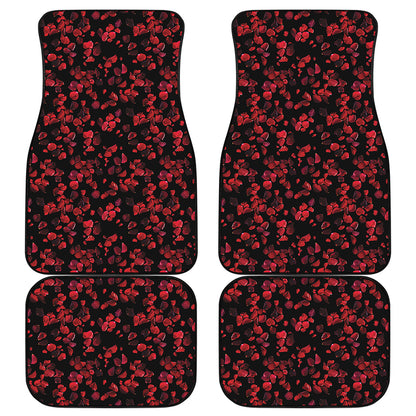 Rose Petals Pattern Print Front and Back Car Floor Mats