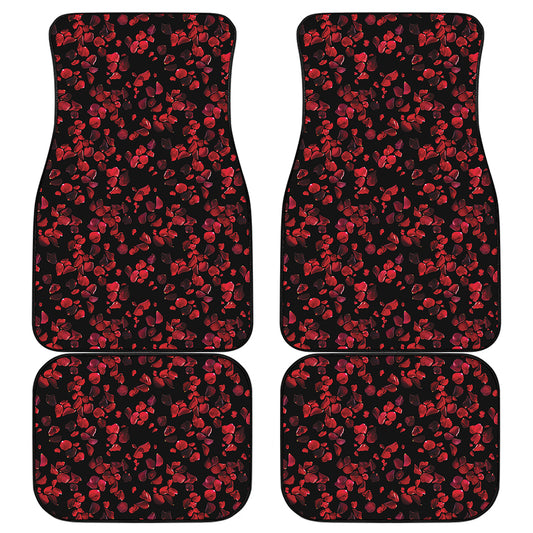 Rose Petals Pattern Print Front and Back Car Floor Mats