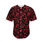 Rose Petals Pattern Print Men's Baseball Jersey