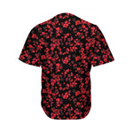 Rose Petals Pattern Print Men's Baseball Jersey