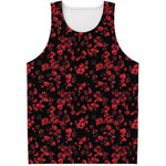 Rose Petals Pattern Print Men's Tank Top
