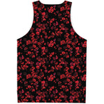Rose Petals Pattern Print Men's Tank Top
