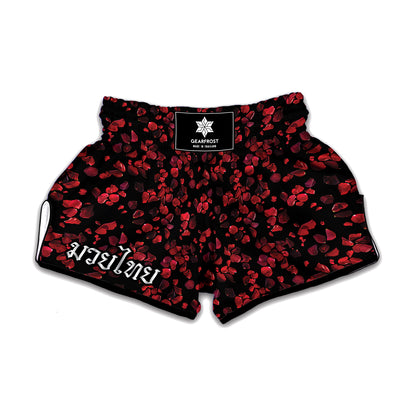 Rose Petals Pattern Print Muay Thai Boxing Shorts