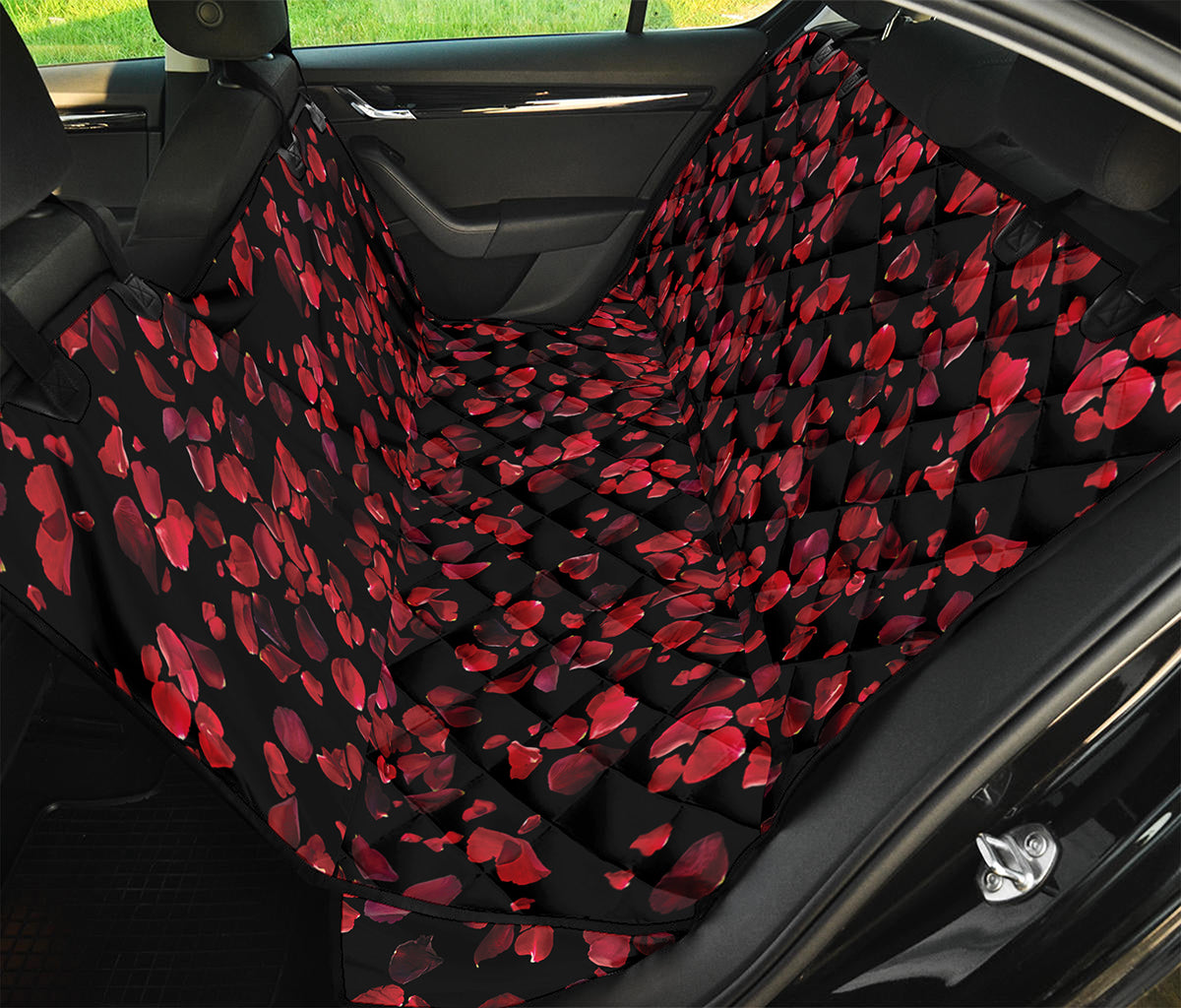 Rose Petals Pattern Print Pet Car Back Seat Cover