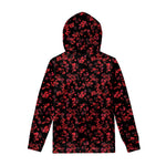 Rose Petals Pattern Print Pullover Hoodie