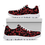 Rose Petals Pattern Print White Sneakers