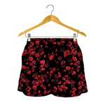 Rose Petals Pattern Print Women's Shorts