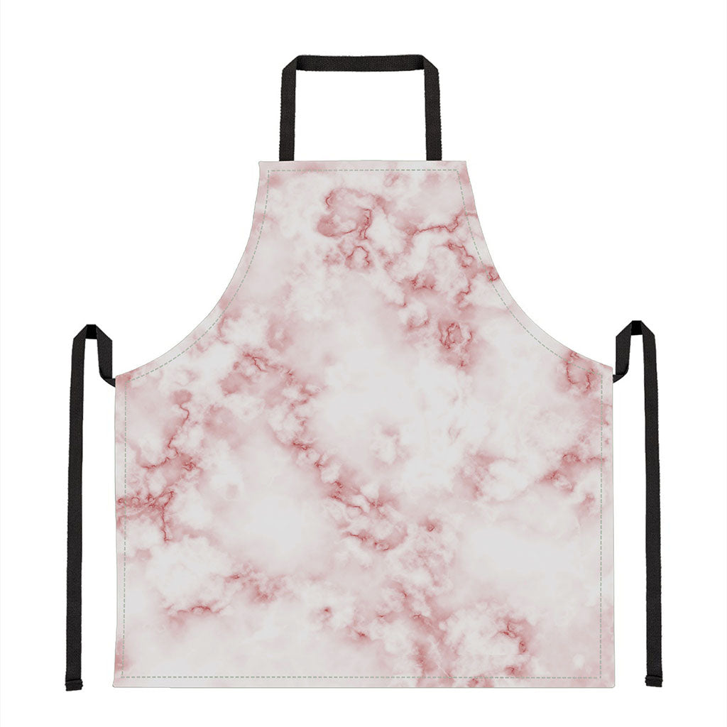 Rose Pink Marble Print Apron