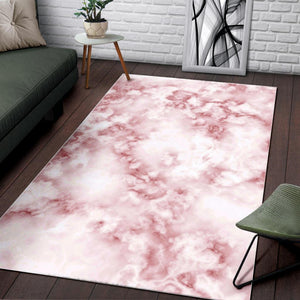 Rose Pink Marble Print Area Rug GearFrost