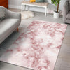 Rose Pink Marble Print Area Rug GearFrost