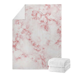 Rose Pink Marble Print Blanket