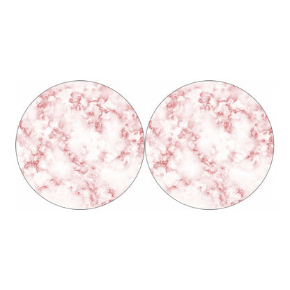 Rose Pink Marble Print Car Coasters