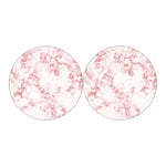 Rose Pink Marble Print Car Coasters