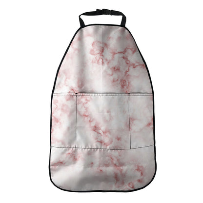 Rose Pink Marble Print Car Seat Organizers