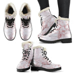 Rose Pink Marble Print Comfy Boots GearFrost