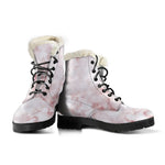 Rose Pink Marble Print Comfy Boots GearFrost
