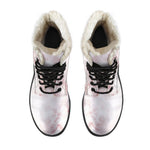 Rose Pink Marble Print Comfy Boots GearFrost