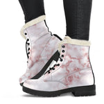 Rose Pink Marble Print Comfy Boots GearFrost