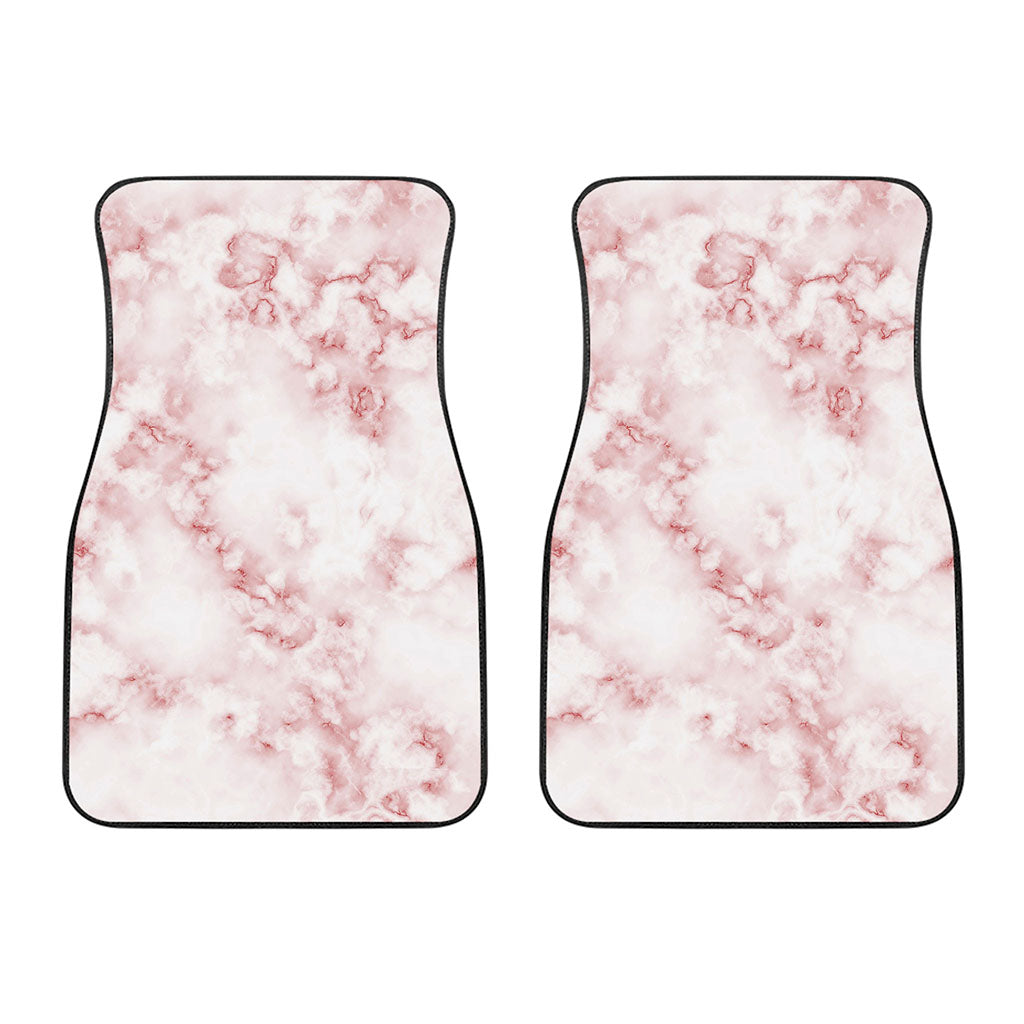Rose Pink Marble Print Front Car Floor Mats