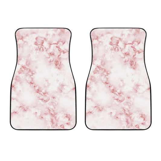 Rose Pink Marble Print Front Car Floor Mats