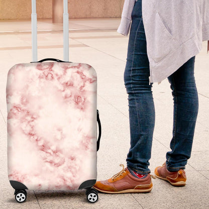 Rose Pink Marble Print Luggage Cover GearFrost