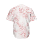 Rose Pink Marble Print Men's Baseball Jersey