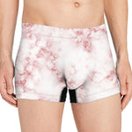 Rose Pink Marble Print Men's Boxer Briefs