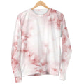 Rose Pink Marble Print Men's Crewneck Sweatshirt
