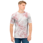 Rose Pink Marble Print Men's T-Shirt
