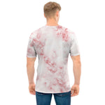 Rose Pink Marble Print Men's T-Shirt