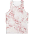 Rose Pink Marble Print Men's Tank Top