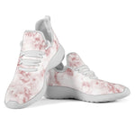 Rose Pink Marble Print Mesh Knit Shoes GearFrost